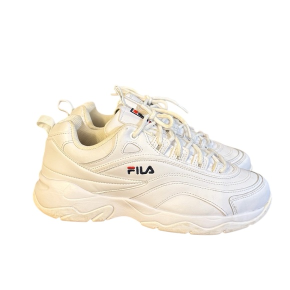 Fila Shoes - Fila Disarray Sneaker In White Leather Women’s Size 8